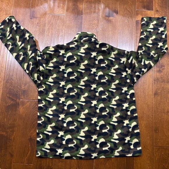 US Military Duck Camo Full Zip Combat Polyester Fleece Sweater Men's Size XL - Picture 4 of 7